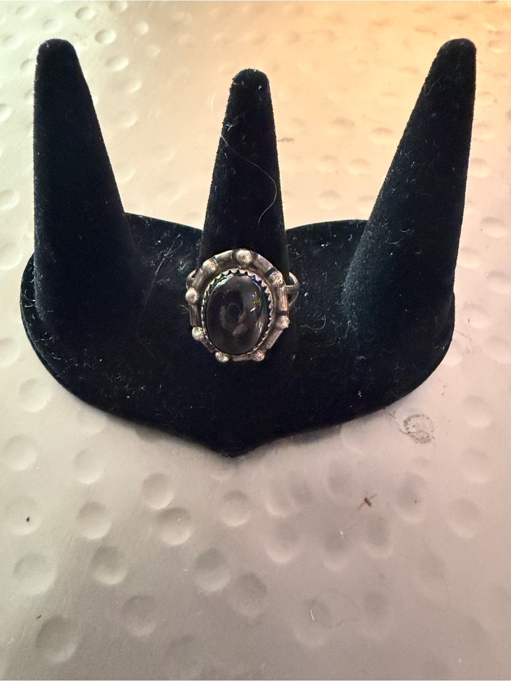 Southwest Black Onyx Oval Statement Ring